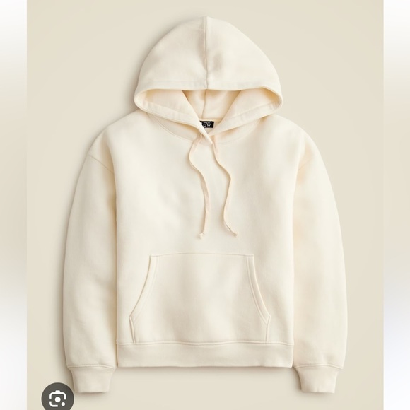 J crew Heritage fleece hoodie ivory - Picture 1 of 2